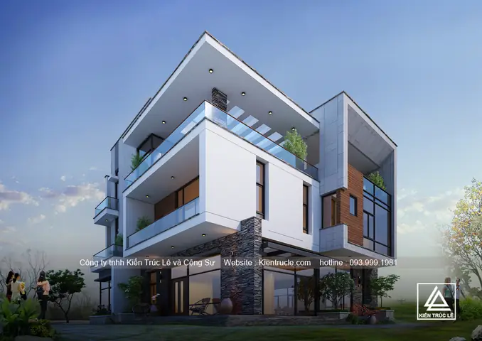 Mẫu Biệt Thự 3 Tầng 6 Phòng Ngủ