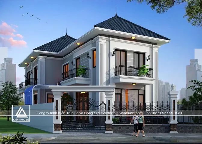 Ví Dụ : Nhà 2 Tầng Mái Thái 2 Mặt Tiền Đẹp 2025