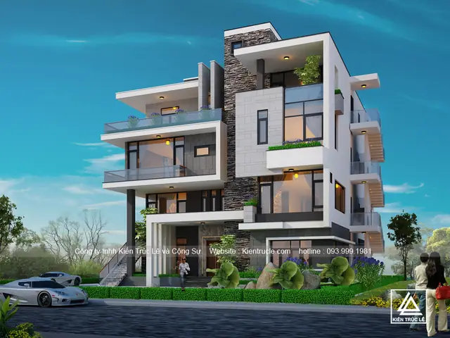Biệt Thự 4 Tầng 300m2 Đẹp