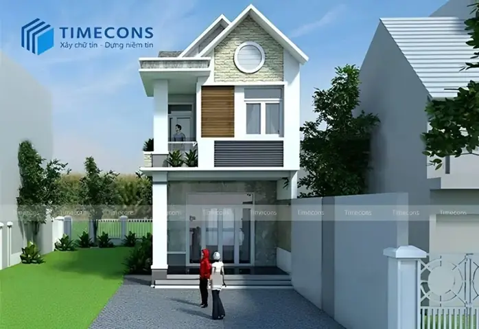 Nhà Ống 2 Tầng Với 200 Triệu Mái Thái