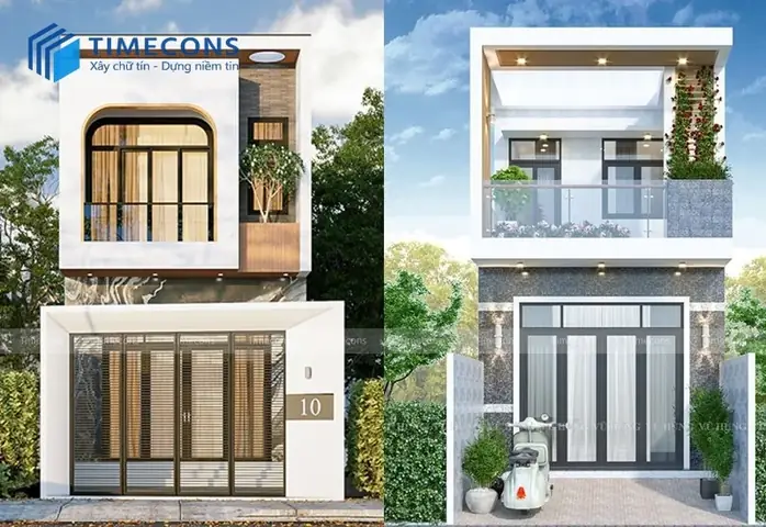 Nhà Ống 2 Tầng Với 200 Triệu Hiện Đại