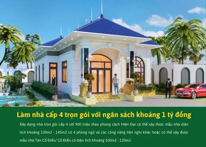Làm Nhà Cấp 4 Trọn Gói Với Ngân Sách Khoảng 1 Tỷ Đồng