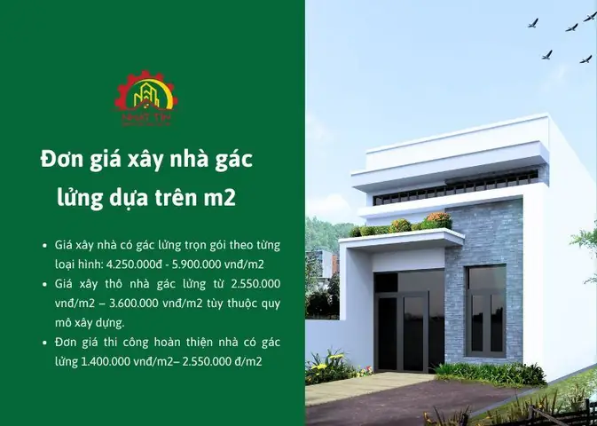 Đơn Giá Xây Nhà Gác Lửng Dựa Trên M2