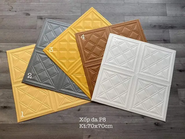 Trang Trí Phối Màu Xốp Dán Tường Phòng Ngủ