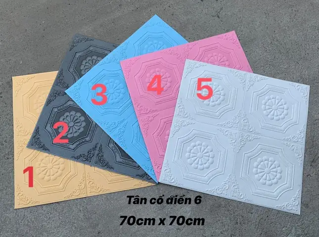 Trang Trí Phối Màu Xốp Dán Tường Phòng Ngủ