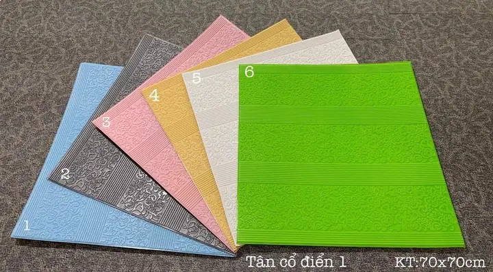 Trang Trí Phối Màu Xốp Dán Tường Phòng Ngủ