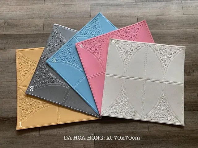 Trang Trí Phối Màu Xốp Dán Tường Phòng Ngủ