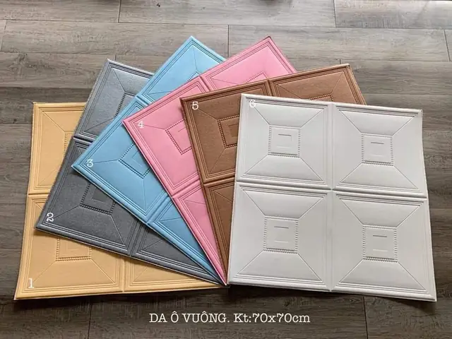 Trang Trí Phối Màu Xốp Dán Tường Phòng Ngủ