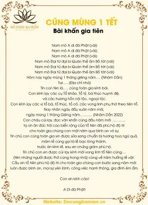 Hướng Dẫn Nghi Thức & Bài Khấn Mùng 1 Tết Tại Nhà Chuẩn Xác