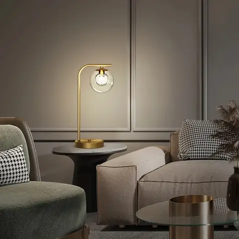 Hình Ảnh Mẫu Của Đèn Để Bàn Decor Nội Thất Bàn Làm Việc Đầu Giường Phòng Ngủ Bóng Thủy Tinh Led G9 Cao Cấp Tl-ynt1105