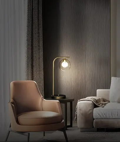 Hình Ảnh Mẫu Của Đèn Để Bàn Decor Nội Thất Bàn Làm Việc Đầu Giường Phòng Ngủ Bóng Thủy Tinh Led G9 Cao Cấp Tl-ynt1105