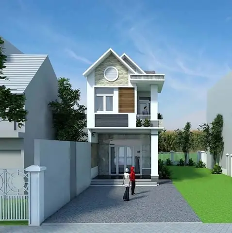 Thiết Kế Nhà 2 Tầng Mái Thái 500 Triệu Phong Cách Tân Cổ Điển