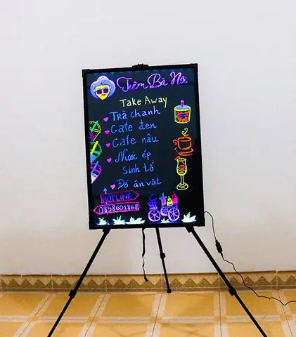 Vẽ Trang Trí Bảng Dạ Quang Quảng Cáo Quán Cafe Vẽ Trang Trí Bảng Dạ Quang Quảng Cáo Quán Cafe