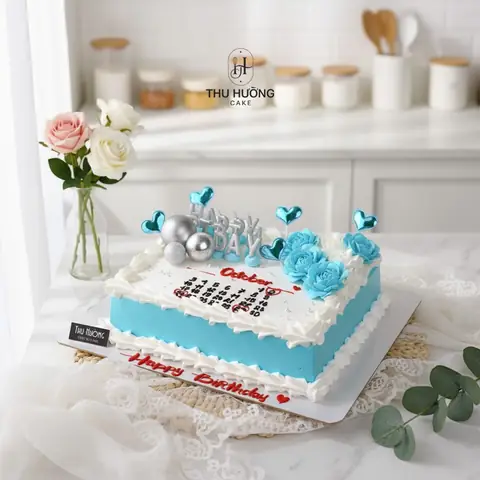 Bánh Gato Chữ Nhật Viết Lịch Bánh Gato Chữ Nhật Viết Lịch