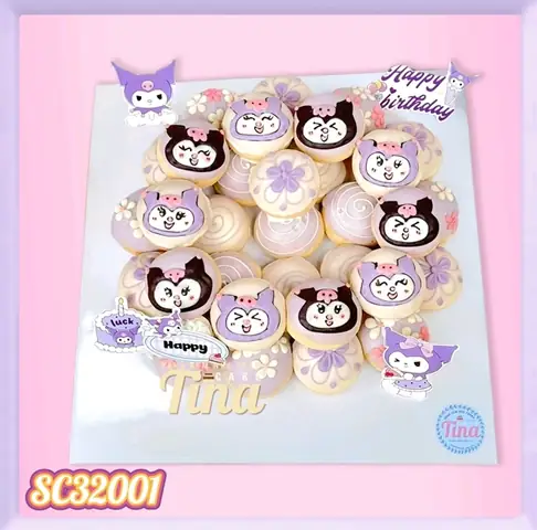 Set 32 Bánh Su Dẻo Trang Trí Kuromi- Su Sin Sinh Nhật - Bánh Choux ...