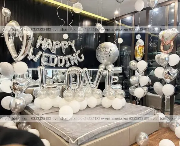 Ý Tưởng Trang Trí Phòng Cưới Bằng Bóng Bay Tại Hà Nội – Biến Không Gian Nhỏ Thành Ký Ức Lớn