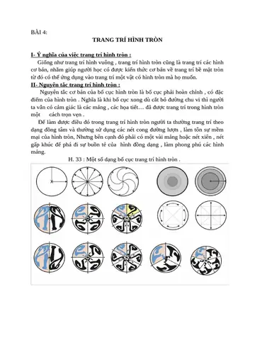 Trang Trí Hình Tròn, Đường Diềm | Pdf