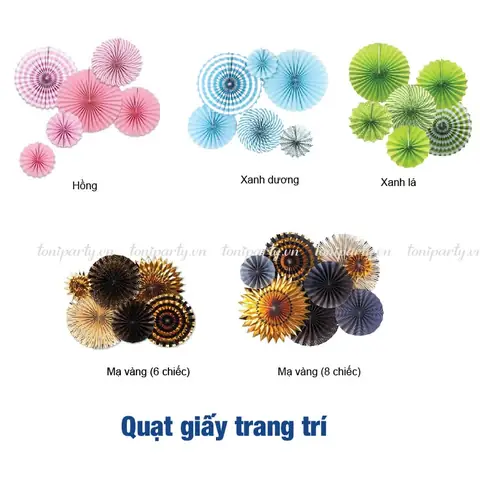 Các Mẫu Quạt Giấy Treo Trường Đẹp - Trang Trí Quạt Giấy Đơn Giản