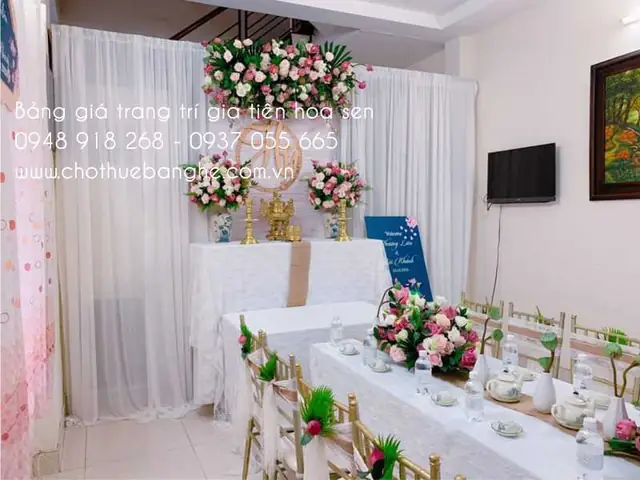 Bảng Giá Trang Trí Gia Tiên Hoa Sen Tại Tphcm Bảng Giá Trang Trí Gia Tiên Hoa Sen Tại Tphcm