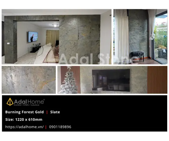 Các Mẫu Đá Ốp Tường Trang Trí Phòng Khách Đẹp