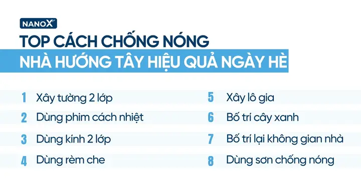 Cách Chống Nắng Nóng Cho Nhà Hướng Tây Vào Mùa Hè