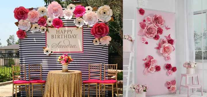 Tự Làm Hoa Giấy Backdrop Trang Trí Sự Kiện