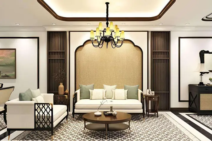 Mẫu Thiết Kế Nội Thất Phòng Khách Đẹp Phong Cách Indochine