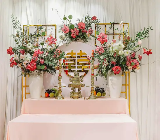 Trang Trí Bàn Thờ Gia Tiên Đám Cưới Miền Nam
