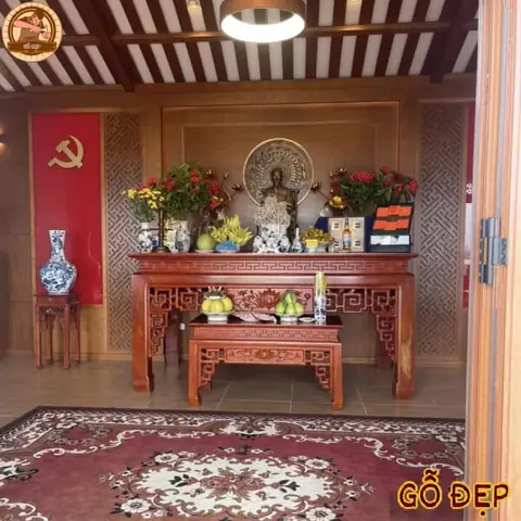 Mẫu Bàn Thờ Bác Hồ Hiện Đại Đẹp Bt 6563