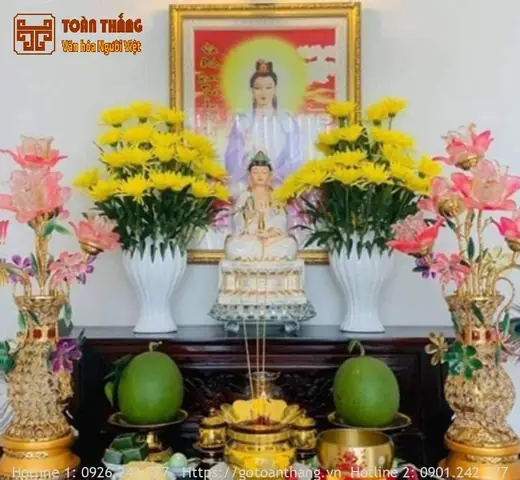 4+ Cách Trang Trí Bàn Thờ Phật Quan Âm Tại Nhà Đẹp, Ấm Áp