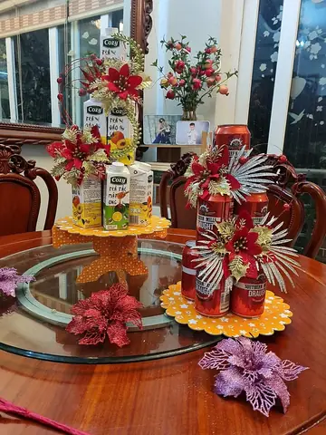 Cách Trang Trí Bia Nước Ngọt Ngày Tết?