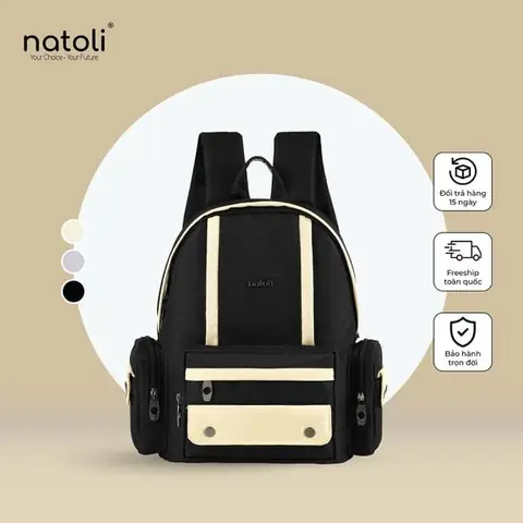 Balo Đi Học Nam Nữ Natoli - Bst Fashion Stripe Backpack B33 ...