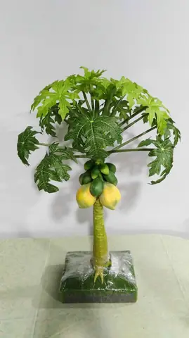 Cây Đu Đủ Giả Trang Trí Đẹp Như Thật Kt 150cm, 170cm