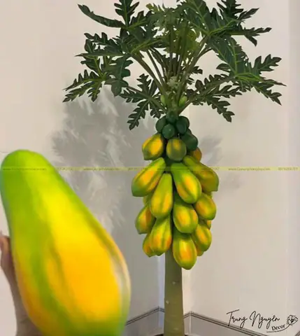 Cây Đu Đủ Giả Có Quả: Cây Đu Đủ Giả Trang Trí Nội Thất Đẹp Mang ...