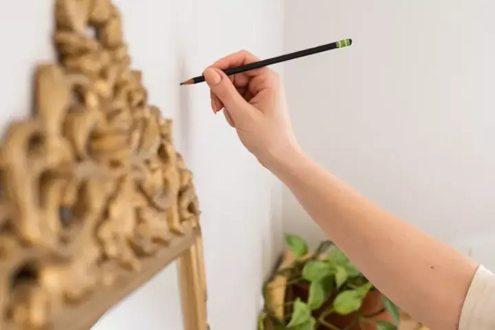 Cách Treo Gương Trang Trí Nặng Bằng Vít Và Dây