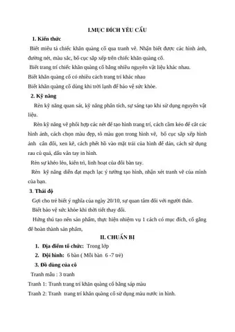 Thi Gvdg Tạo Hình: Trang Trí Khăn Quàng Cổ - Quà Tặng Giáo Án ...