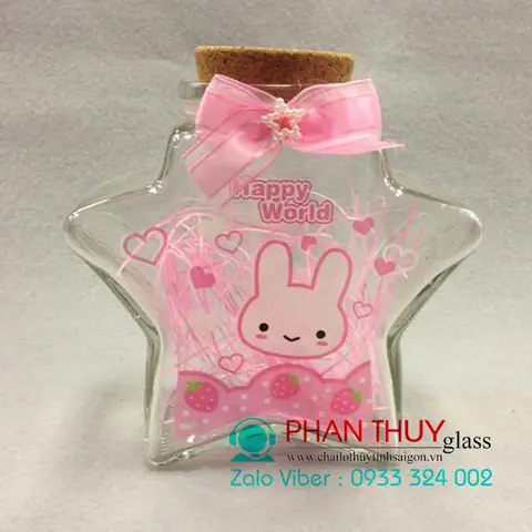 Hũ Ngôi Sao Nút Gỗ – Chai Lọ Thủy Tinh Sài Gòn