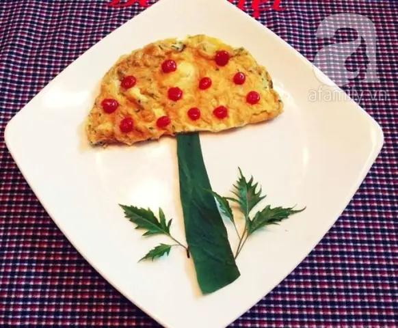 Món Trứng Tráng Hình Cây Nấm