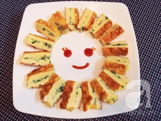 Món Trứng Tráng Phomai Hình Mặt Trời