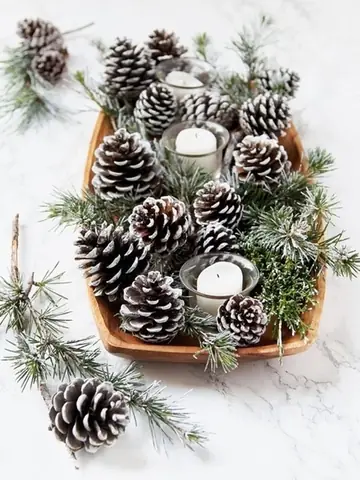 Cách Trang Trí Noel Với Quả Thông Khô - Bazaar Decor