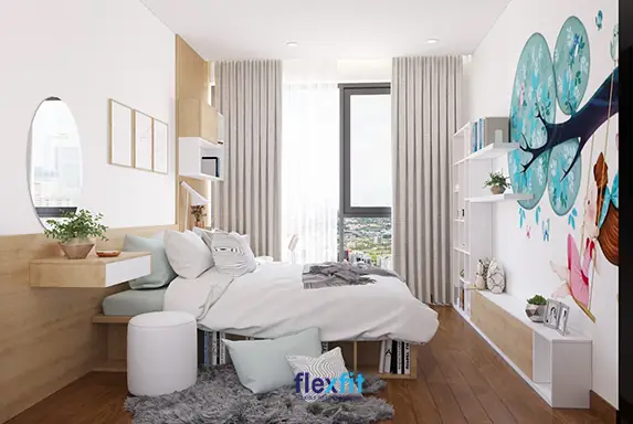 Trang Trí Phòng Ngủ Bằng Rèm Cửa Và Thảm Trải