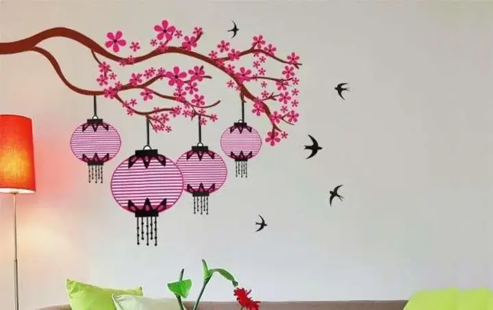 18. Trang Trí Hoa Văn Trên Tường Nhà