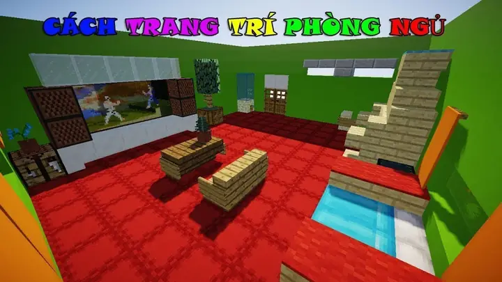 Cách Trang Trí Phòng Ngủ Trong Mini World Block Art?