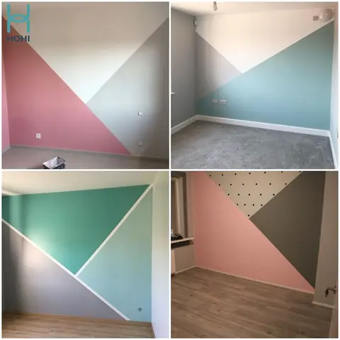 Kết Hợp Nhiều Màu Sắc Hoặc Hoạ Tiết – Cách Trang Trí Phòng Trọ Bằng Giấy Dán Tường Độc Đáo