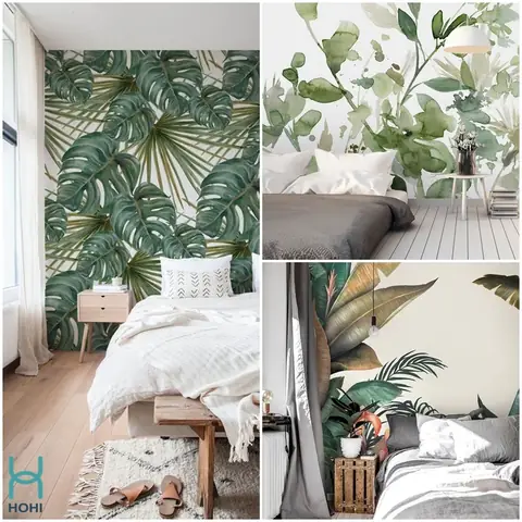Giấy Dán Tường Hoạ Tiết Tropical