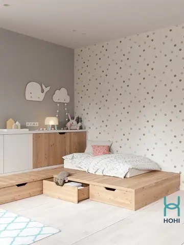 Kết Hợp Nhiều Màu Sắc Hoặc Hoạ Tiết – Cách Trang Trí Phòng Trọ Bằng Giấy Dán Tường Độc Đáo