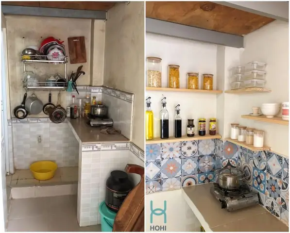 Cách Trang Trí Bếp, Nhà Tắm Phòng Trọ Bằng Giấy Dán Tường