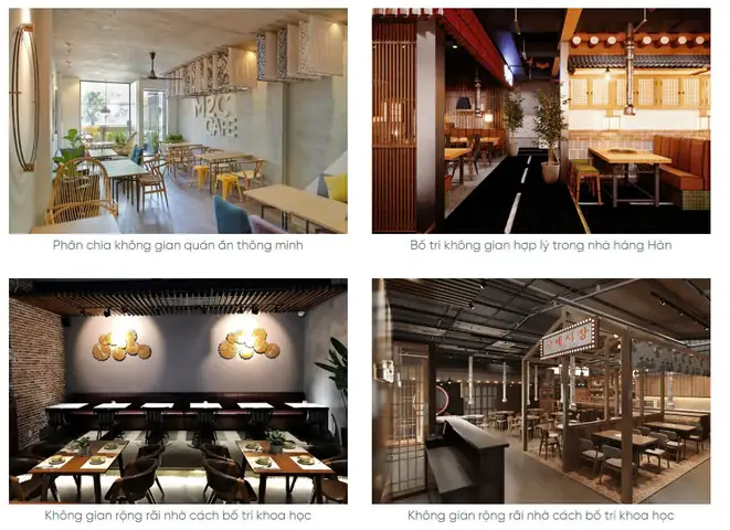 Trang Trí Quán Ăn Hàn Quốc Tận Dụng Tối Đa Diện Tích