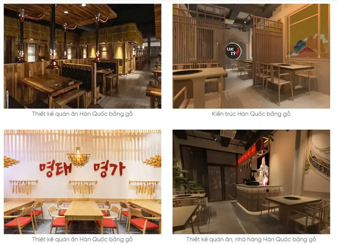 Trang Trí Quán Ăn Hàn Quốc Theo Phong Cách Đồ Nội Thất Gỗ