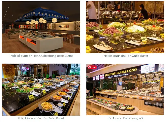 Trang Trí Quán Ăn Hàn Quốc Theo Phong Cách Buffet